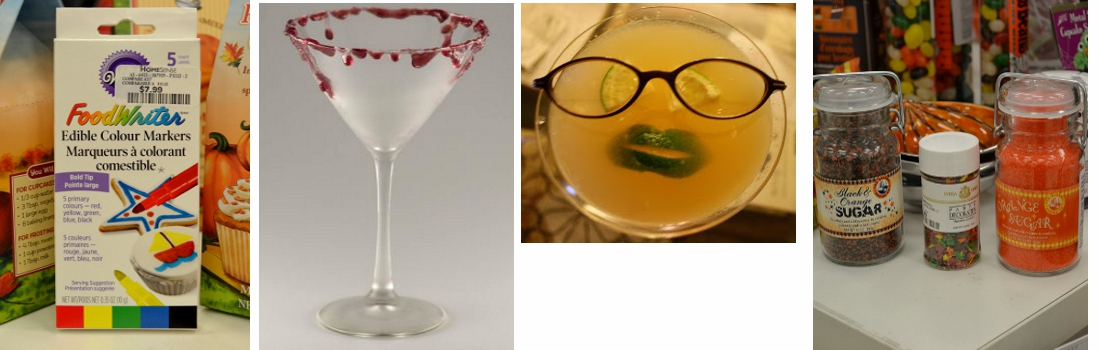 Hallowen cocktail garnishes