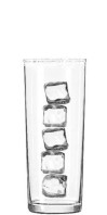Collins glass with ice salt rim
