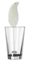 pint glass with whisk