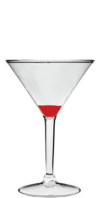 Martini glass wh grenadine