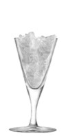 Martini-Champagne glass with crush ice